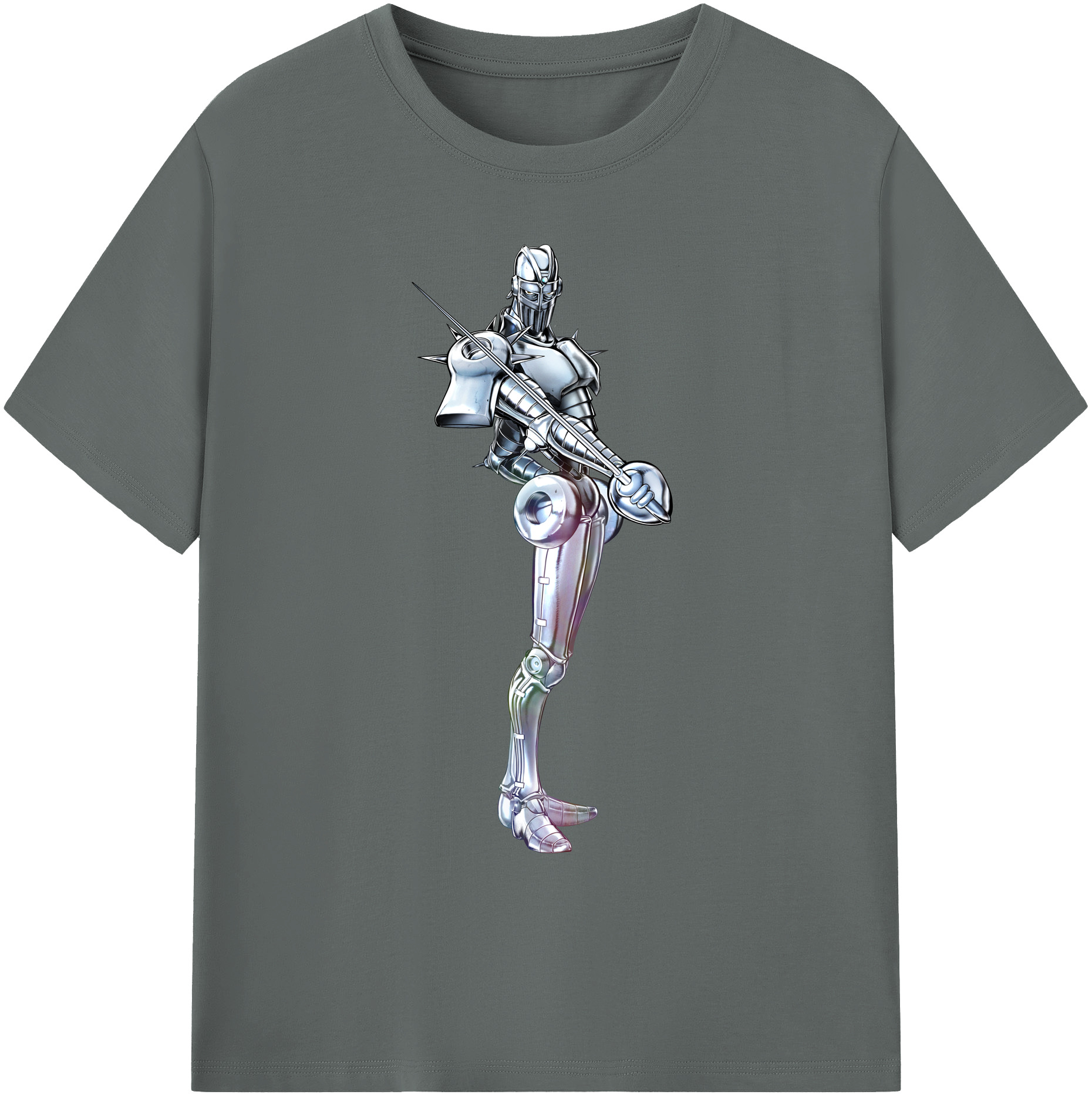 （画像用） ジョジョの奇妙な冒険 ジャン＝ピエール?ポルナレフ JoJo's Bizarre Adventure Jan Pierre Polnareff 綿100％ メンズ半袖Tシャツ｜肌触りやわらか＆通気性